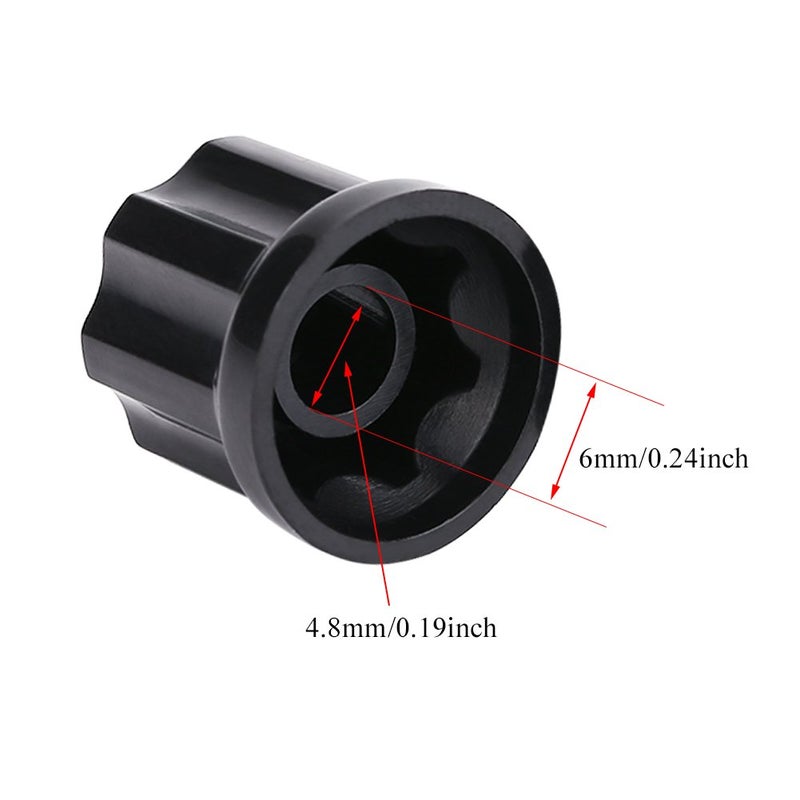 Dilwe 10PCS D Shape Shaft Knobs Aluminum Alloy Volume Control Potentiometer Caps for Electric Guitar Bass Amp Replacement Parts - Image 5